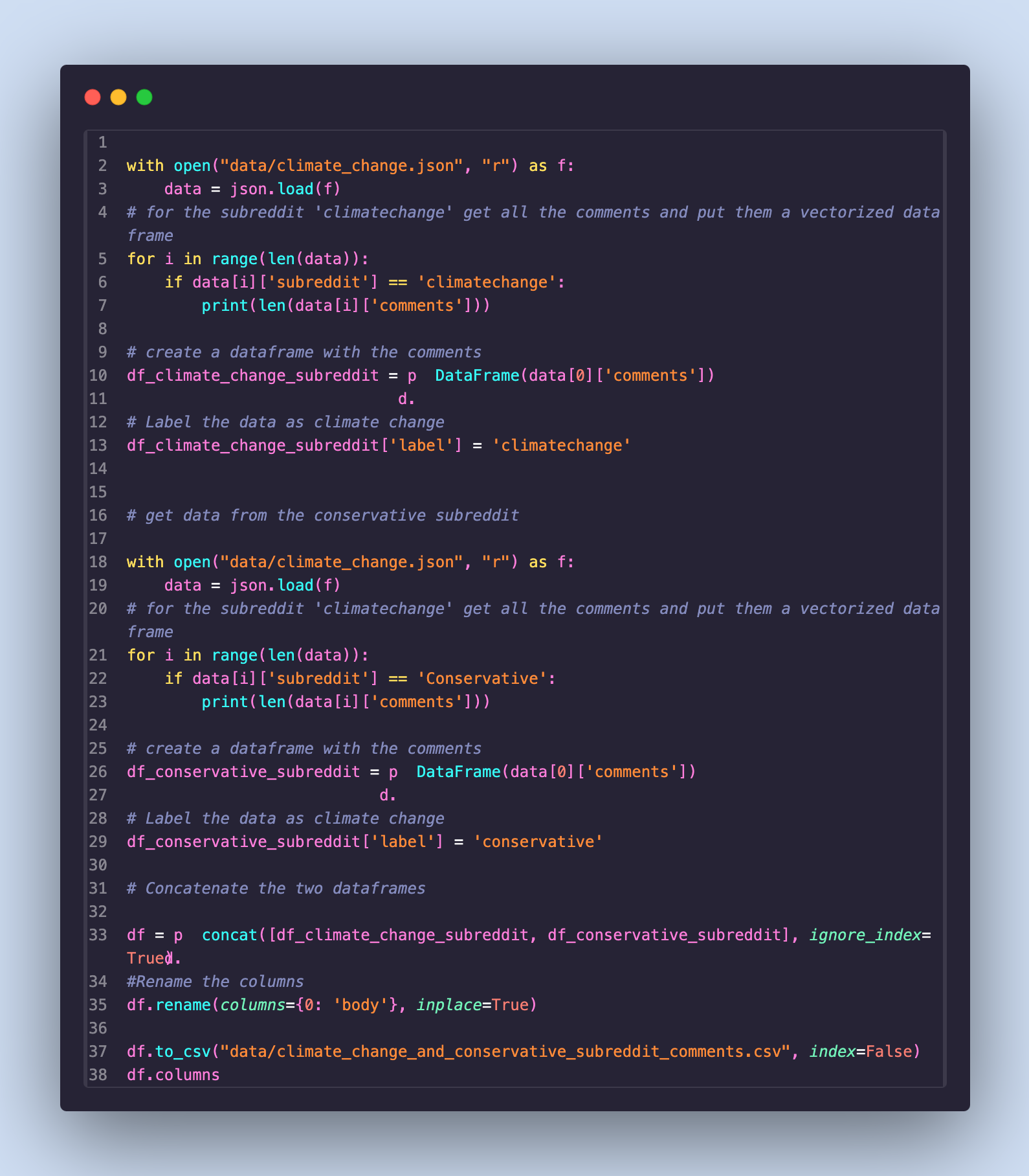 Data Example